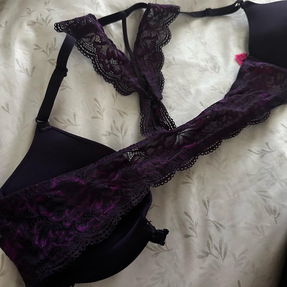 La SENZA Purple Lace Bra with Elegant Design